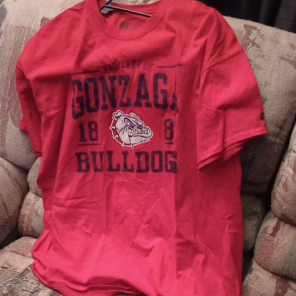 Gonzaga Bulldogs Red T-Shirt New